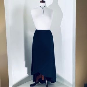 Chico’s High low skirt; navy; size3